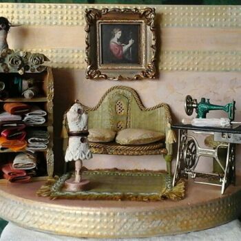 Painting titled "Miniature. Diorama" by Luciana Lorella Massarotto, Original Artwork, Wood
