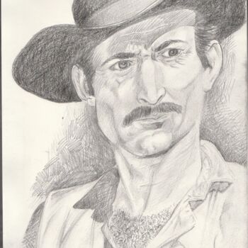Drawing titled "portrait de Lee van…" by Massimo Armillei, Original Artwork, Pencil