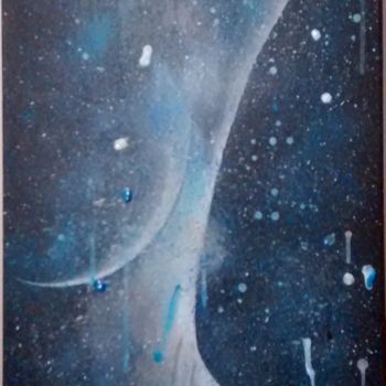 Pittura intitolato "corpo-celeste-40x80…" da Massimo D'Angelo, Opera d'arte originale, Acrilico