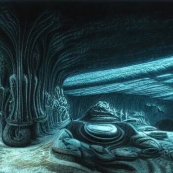 Цифровое искусство под названием "Underwater Structure" - Massimo Naibo, Подлинное произведение искусства, Изображение, сген…