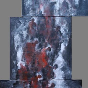 Painting titled "ground-zero-dispera…" by Massimo Onnis, Original Artwork