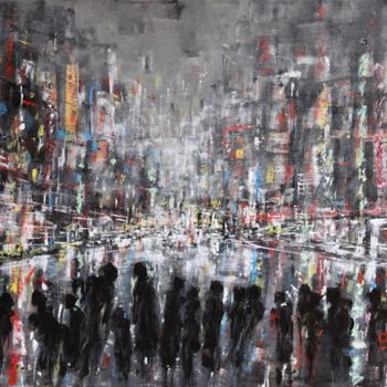 Painting titled "tokyo-tra-ombre-e-l…" by Massimo Onnis, Original Artwork
