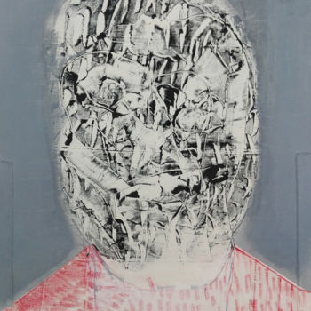 Painting titled "Portrait 02" by Massimo Quadrelli, Original Artwork, Acrylic