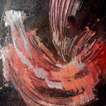 제목이 "Cosmic fertilization"인 미술작품 Massimo Di Stefano로, 원작, 아크릴 기타 단단한 패널에 장착됨