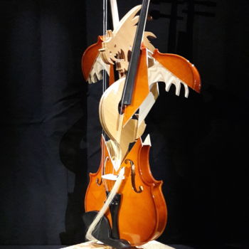 Скульптура под названием "Dracarys" - Massimo Iacovelli, Подлинное произведение искусства, Дерево