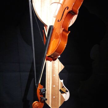 Rzeźba zatytułowany „Chiave di Violino” autorstwa Massimo Iacovelli, Oryginalna praca, Drewno