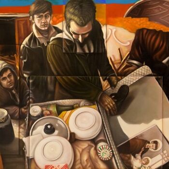 Pittura intitolato "La valigia Terremot…" da Massimo Marano, Opera d'arte originale