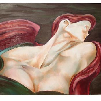 Malerei mit dem Titel "Profilo con mantell…" von Massimo Morlando, Original-Kunstwerk, Öl