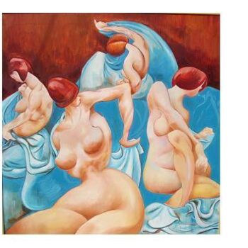 Malerei mit dem Titel "Figure" von Massimo Morlando, Original-Kunstwerk, Öl