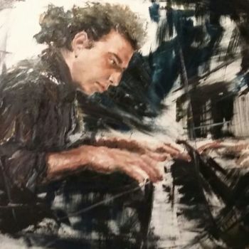 Schilderij getiteld "Série Jazz Painting…" door Nilo, Origineel Kunstwerk, Olie