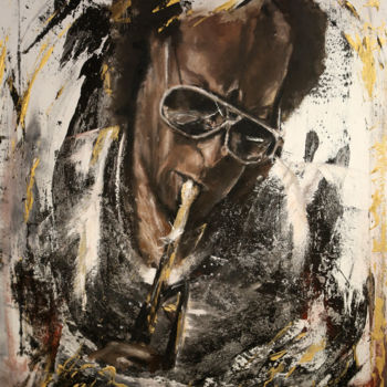 Картина под названием "Série Jazz Painting…" - Nilo, Подлинное произведение искусства, Масло
