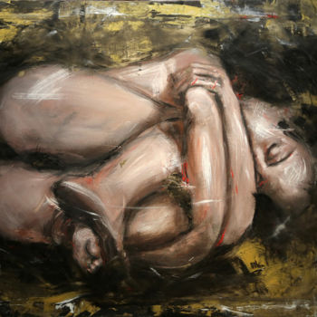 Peinture intitulée "Femme 4" par Nilo, Œuvre d'art originale, Laque
