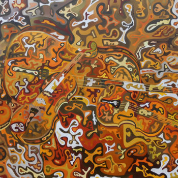 Peinture intitulée "Quartet" par Massimo Rubbi, Œuvre d'art originale, Huile