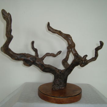 Sculpture intitulée "Vine Roots" par Angel Dobrev, Œuvre d'art originale, Bois