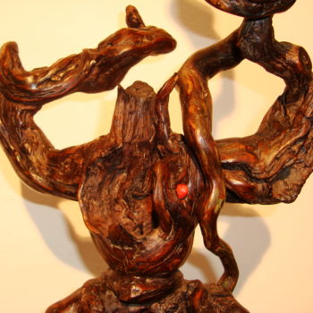 Sculpture titled ""Lord of darknes"-d…" by Angel Dobrev, Original Artwork, Wood