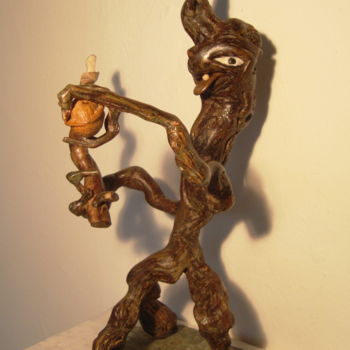 Sculpture titled ""Forest spirit of c…" by Angel Dobrev, Original Artwork, Wood
