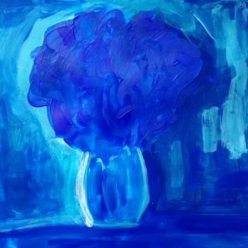 Pintura titulada "in blue (букет №5)" por Roman Mastryansky, Obra de arte original, Acrílico