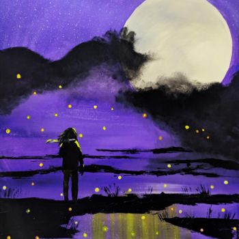 Pittura intitolato "grave of fireflies" da Heya Masuka Nourin, Opera d'arte originale, Acrilico