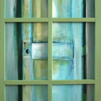 Painting titled "window with door" by Mat Van Dillen, Original Artwork