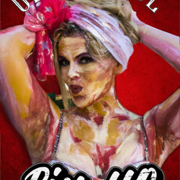 Arts numériques intitulée ""Pin Up girl"" par Mata, Œuvre d'art originale, Acrylique Monté sur Plexiglas