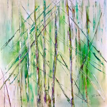 Pittura intitolato "bamboo.jpg" da Mata, Opera d'arte originale, Olio