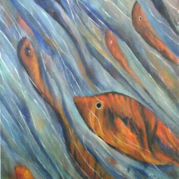 Peinture intitulée "santé de la mer" par Abderrahmane Abdelrafie Matallah, Œuvre d'art originale