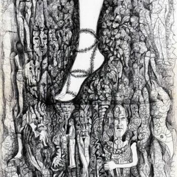 Rysunek zatytułowany „pied de la civilisa…” autorstwa Abderrahmane Abdelrafie Matallah, Oryginalna praca