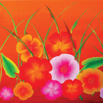 Painting titled "Florange" by Mathieu Andre (Matan), Original Artwork, Acrylic Mounted on Wood Stretcher frame