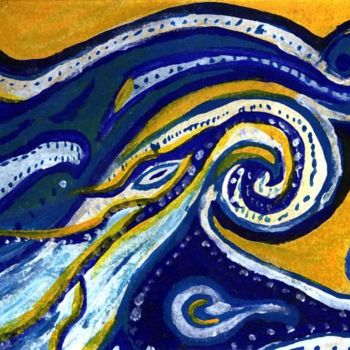 Painting titled "Waves" by Christine Abercrombie, Original Artwork