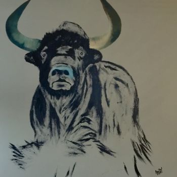 「Yak」というタイトルの絵画 Emmanuelle Terrier- Matによって, オリジナルのアートワーク