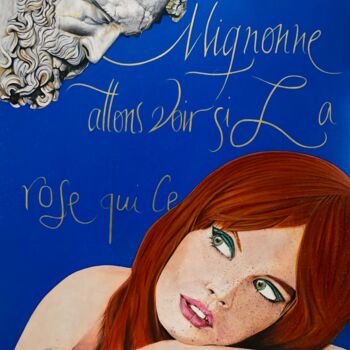 Schilderij getiteld "Mignonne allons voi…" door Mate13, Origineel Kunstwerk, Acryl Gemonteerd op Karton