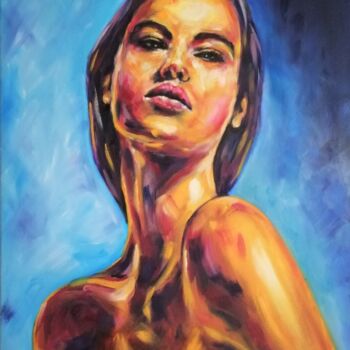 Painting titled "Beauty in the Sun" by Mateja Marinko, Original Artwork, Oil