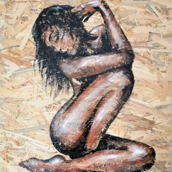 Painting titled "Female Body - acryl…" by Mateja Marinko, Original Artwork, Acrylic
