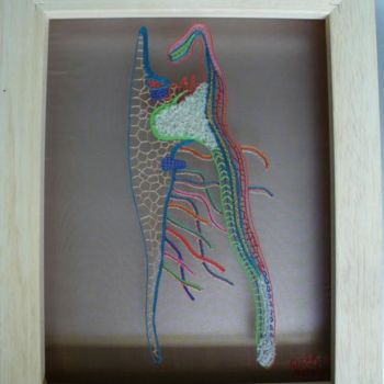 Textile Art titled "bactérie" by Ypatoum, Original Artwork