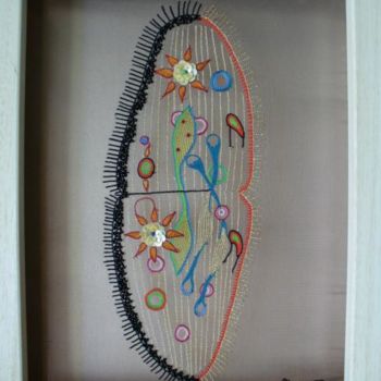 Textile Art titled "bactérie" by Ypatoum, Original Artwork