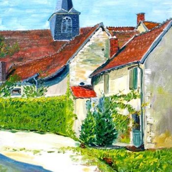 Painting titled "bouhy (Nièvre)" by Mateos, Original Artwork