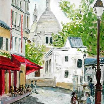 绘画 标题为“montmartre (place d…” 由Mateos, 原创艺术品