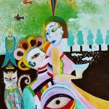 Pintura intitulada "AROURA" por Patricia Mathé, Obras de arte originais