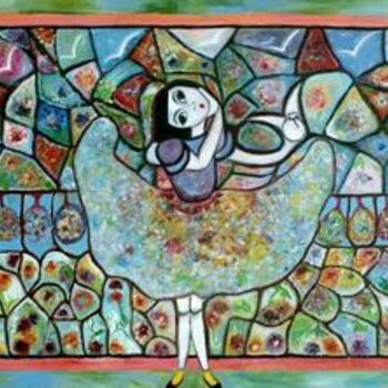 "L'ENFANT ET L'OISEA…" başlıklı Tablo Patricia Mathé tarafından, Orijinal sanat