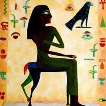Ζωγραφική με τίτλο "PRINCESSE D'EGYPTE…" από Patricia Mathé, Αυθεντικά έργα τέχνης