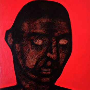 Painting titled "Portrait. August 20…" by Mathew Tudor, Original Artwork, Acrylic Mounted on Wood Stretcher frame