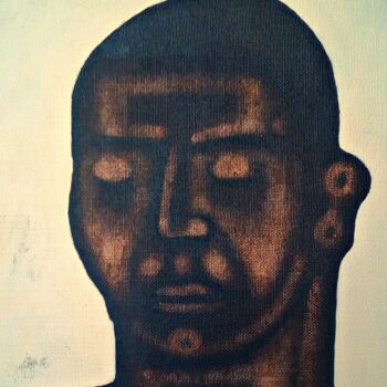 Painting titled "Portrait. November…" by Mathew Tudor, Original Artwork, Acrylic Mounted on Wood Stretcher frame