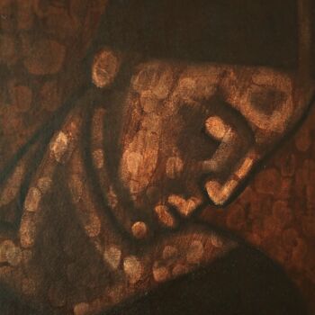 绘画 标题为“Portrait of M. Apri…” 由Mathew Tudor, 原创艺术品, 丙烯 安装在木质担架架上