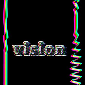 Digitale Kunst getiteld "Vision" door Mathieu Dudognon, Origineel Kunstwerk, Digitale afdruk Gemonteerd op Plexiglas