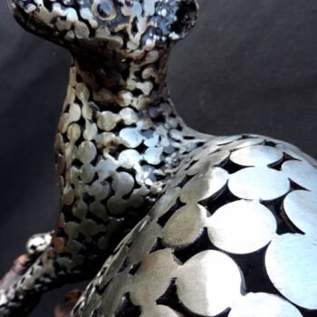 Скульптура под названием "Genetta glabra" - Mathieu Rapp, Подлинное произведение искусства, Металлы