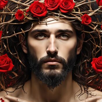 Цифровое искусство под названием "Crown Of Roses - Fo…" - Mathieu Safar, Подлинное произведение искусства, Изображение, сген…