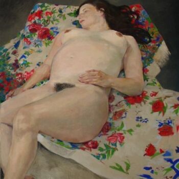 Painting titled "foulard russe" by Mathieu Weemaels, Original Artwork