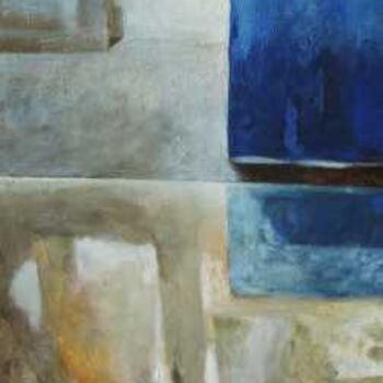 Painting titled "reflet bleu" by Mathieu Weemaels, Original Artwork