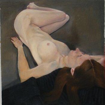 Painting titled "Mélanie" by Mathieu Weemaels, Original Artwork