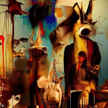 Digitale Kunst mit dem Titel "Le chaos harmonieux" von Mathieu Desgeorge, Original-Kunstwerk, KI-generiertes Bild